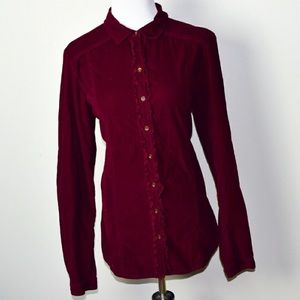 Vintage Eddie Bauer Burgundy Button Down Shirt